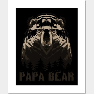 Daddy T-Shirt, Happy Christmas Shirt, Papa Panda Bear tees, Bear Dad tshirt Posters and Art